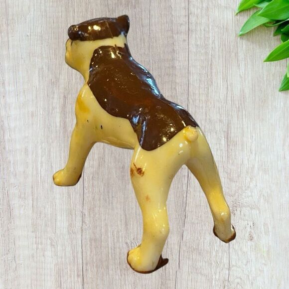 Vintage English Bulldog Figure Made In Hong Kong Plastic 2” X 1.75” - Picture 3 of 7